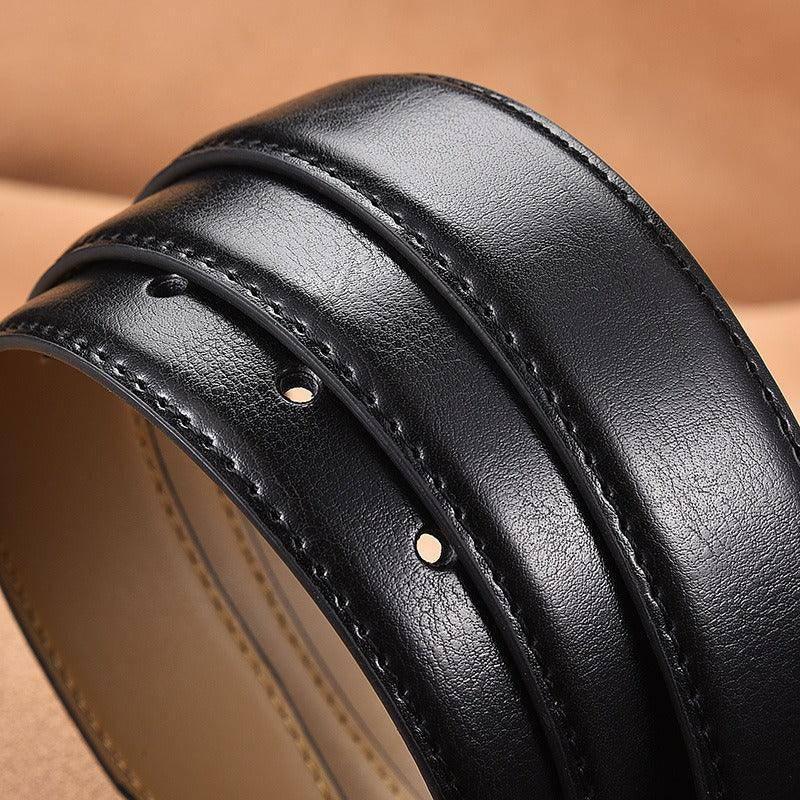 Cinturón de traje de cuero duradero para hombres, modelo Jonathan