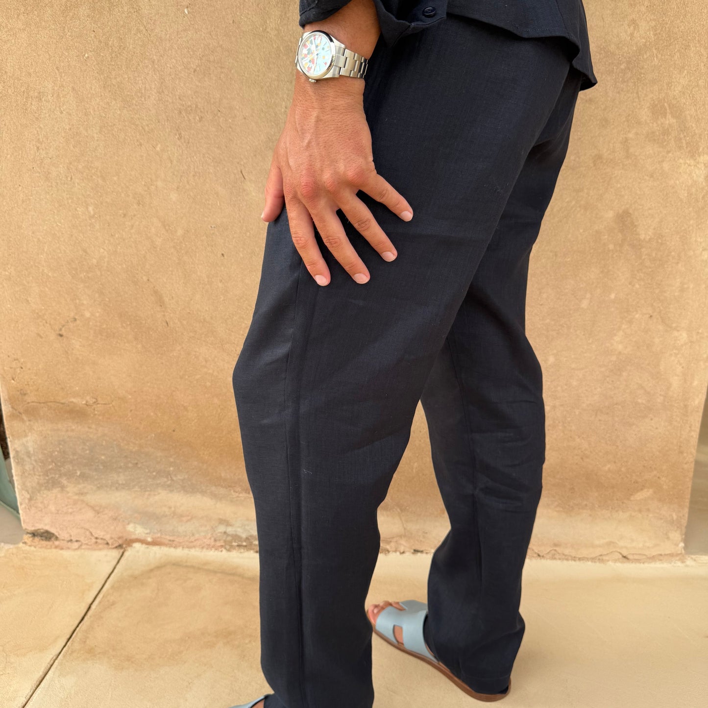 Pantalones Capri de Lino