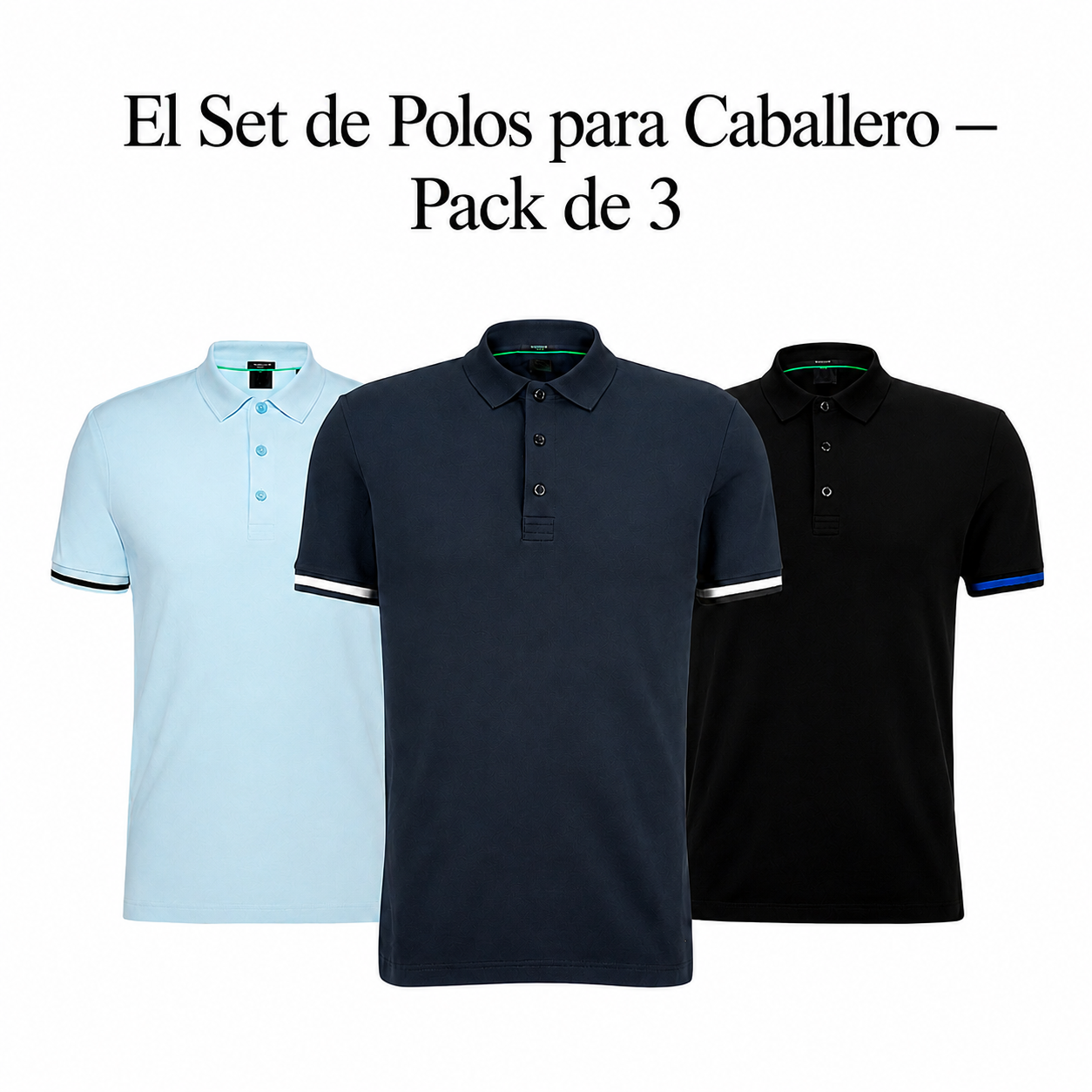 Paquete de 3 Polos Clásicos