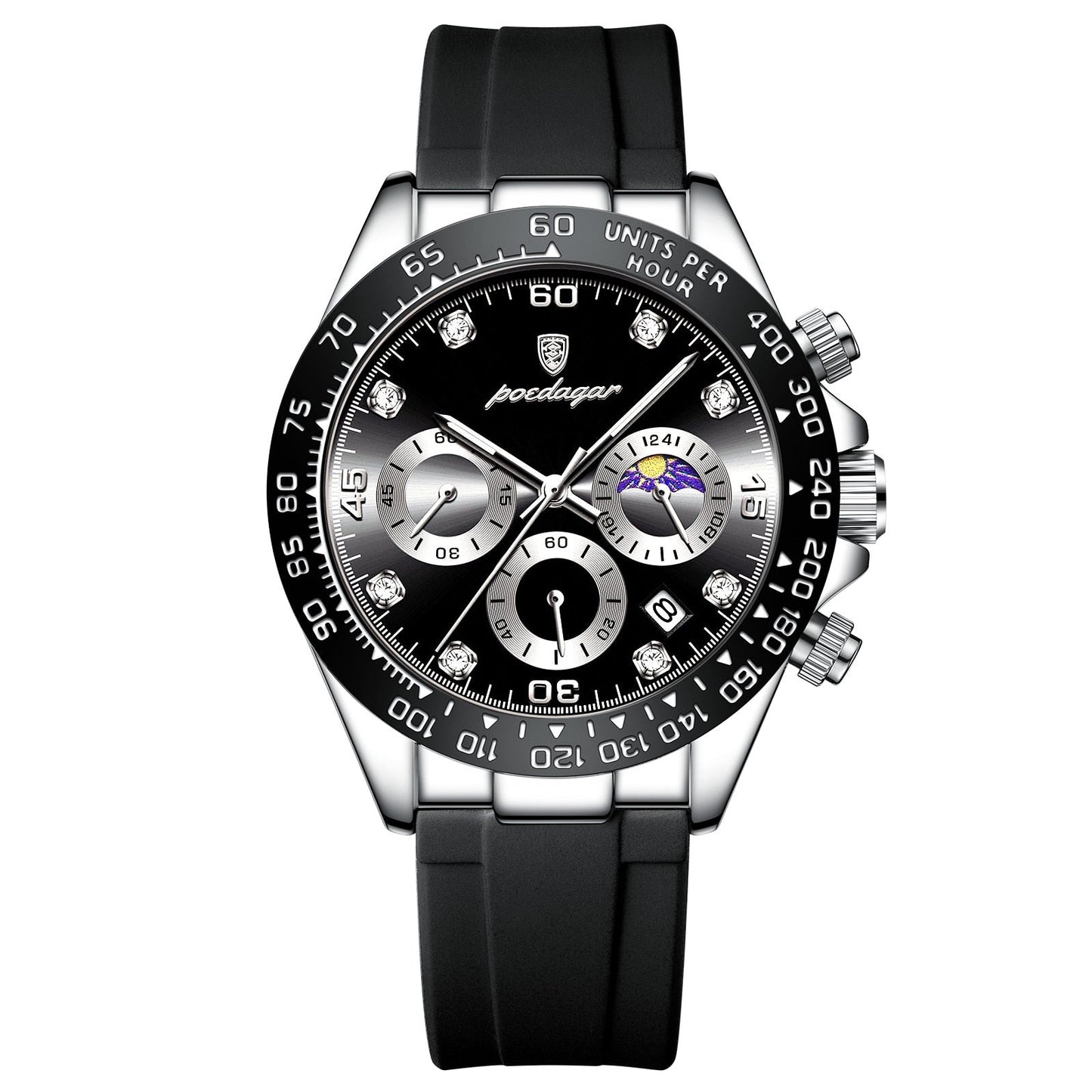 Reloj cronógrafo Poedagar Fase Date