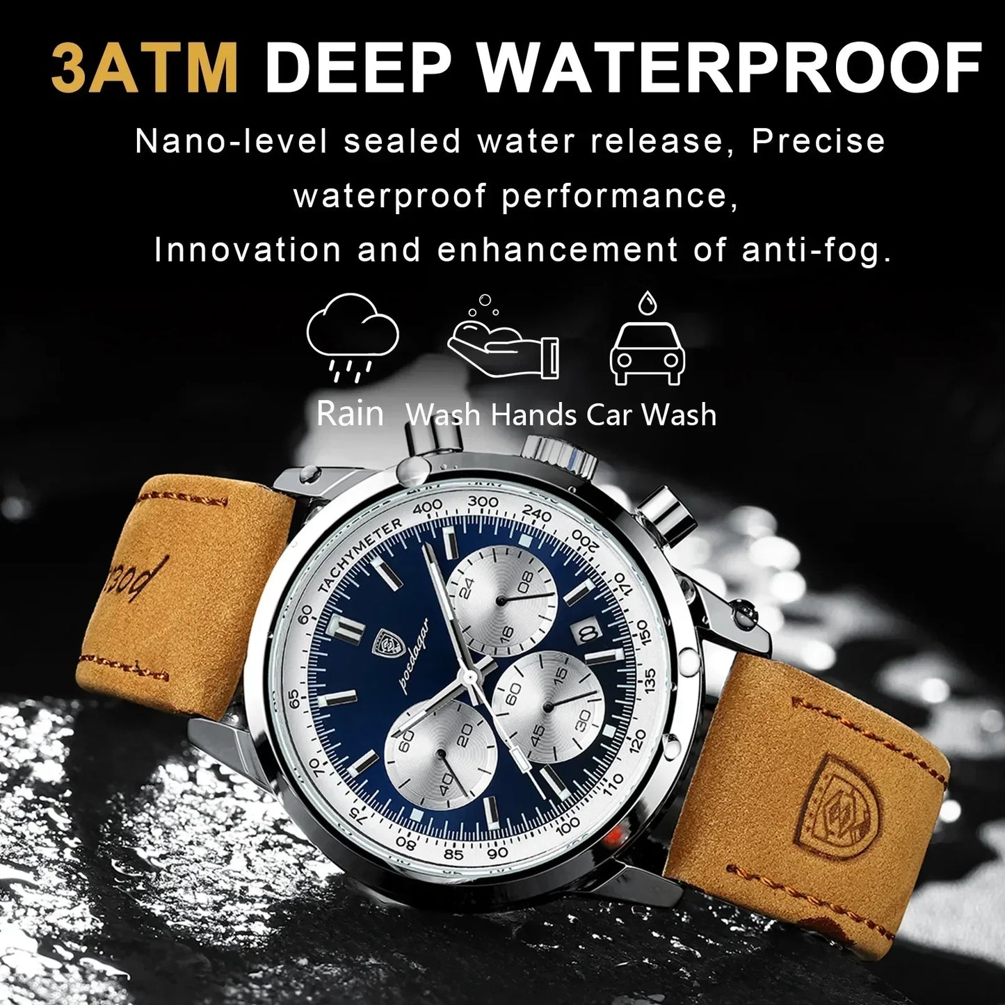 POEDAGAR Reloj de lujo para hombre