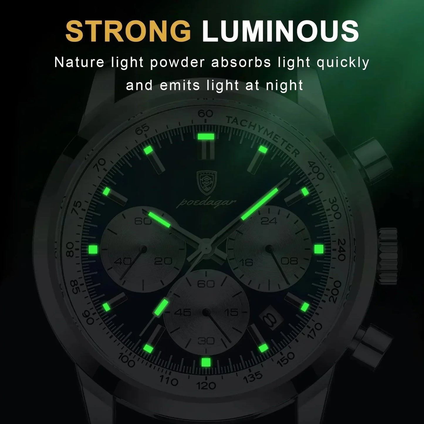POEDAGAR Reloj de lujo para hombre