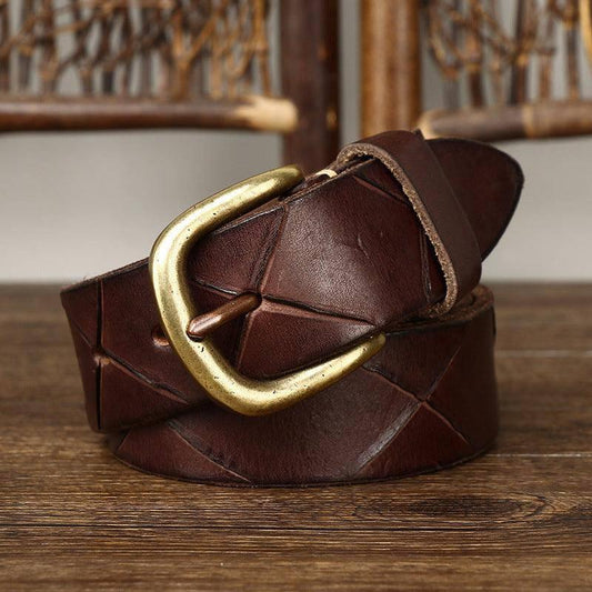 Cinturón Clásico Anil Piel Accesorio de Moda para Hombre