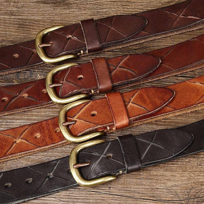 Cinturón Clásico Anil Piel Accesorio de Moda para Hombre
