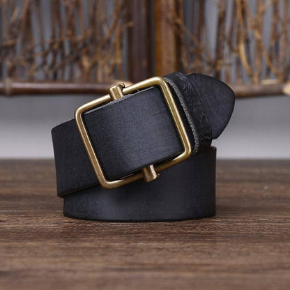 Cinturón de cuero elegante para hombre, modelo Strumiana