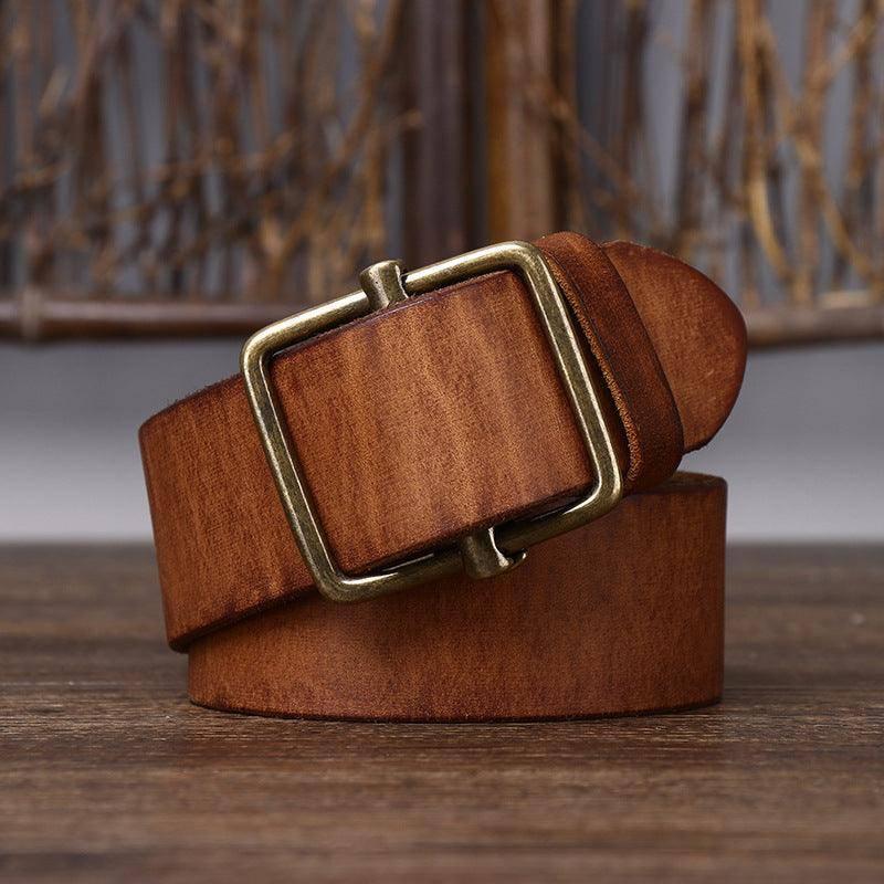 Cinturón de cuero elegante para hombre, modelo Strumiana