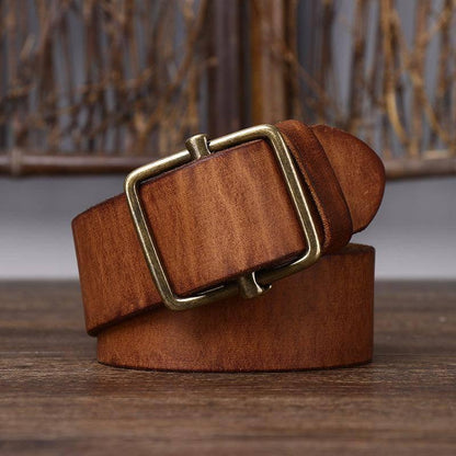 Cinturón de cuero elegante para hombre, modelo Strumiana