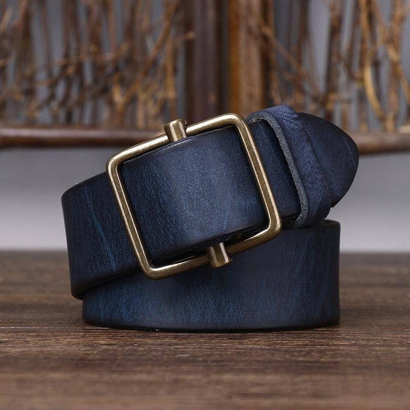 Cinturón de cuero elegante para hombre, modelo Strumiana