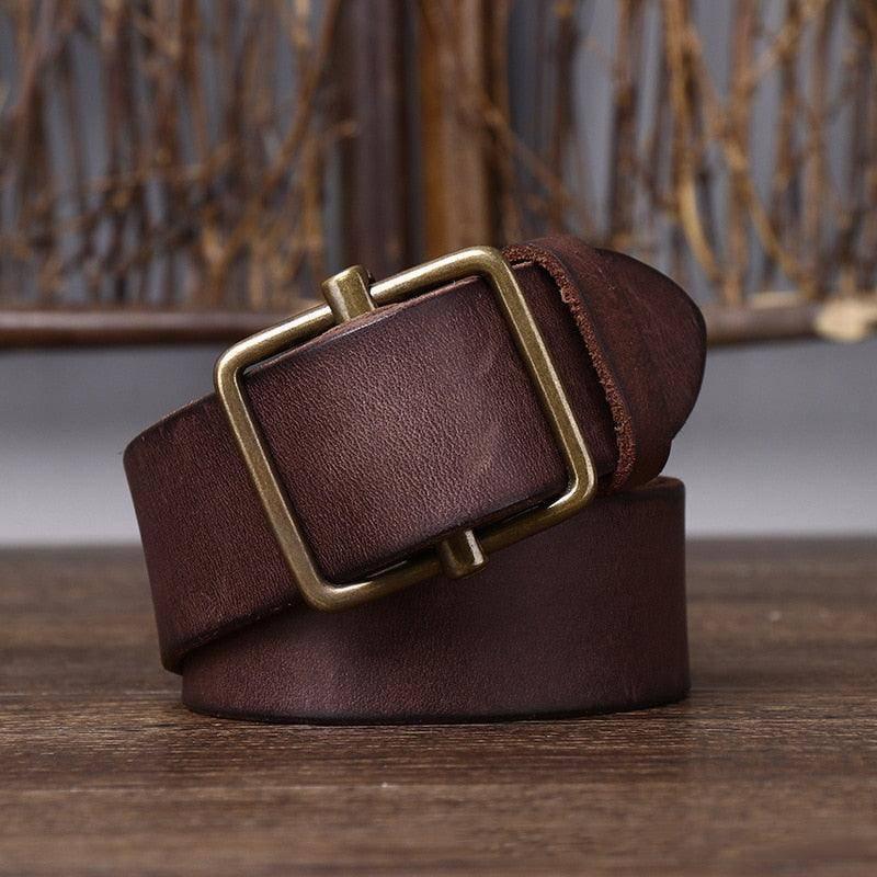 Cinturón de cuero elegante para hombre, modelo Strumiana