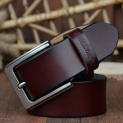 Elegante cinturón casual de cuero para hombre, modelo Goga moderno