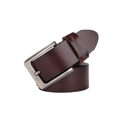 Elegante cinturón casual de cuero para hombre, modelo Goga moderno
