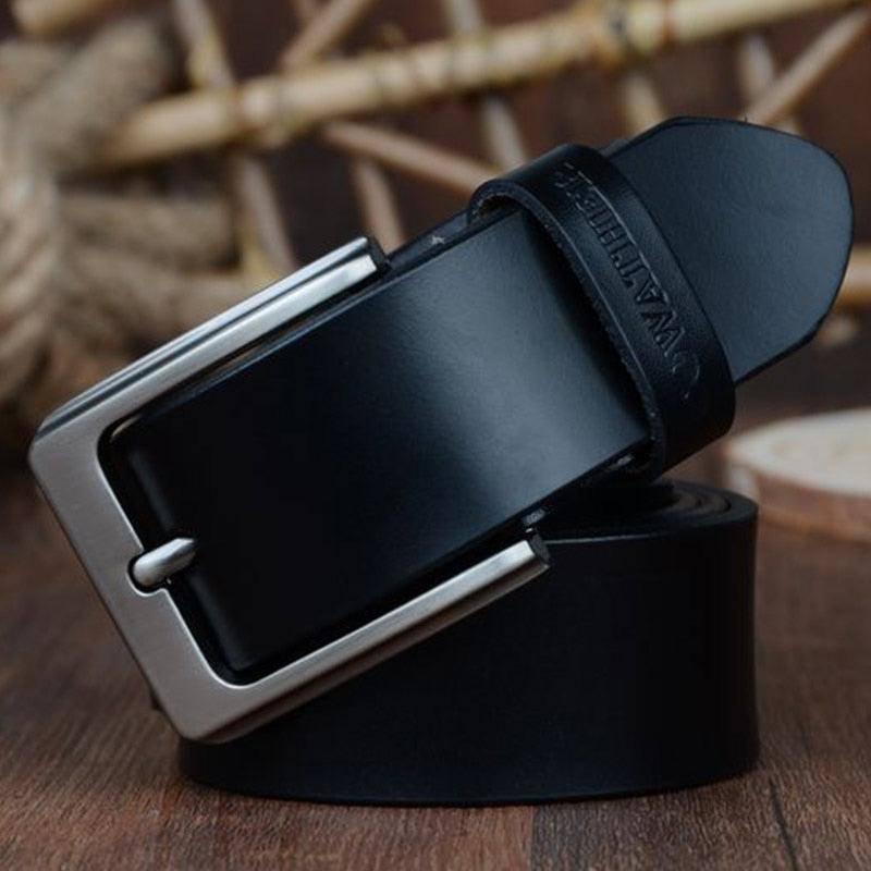 Elegante cinturón casual de cuero para hombre, modelo Goga moderno