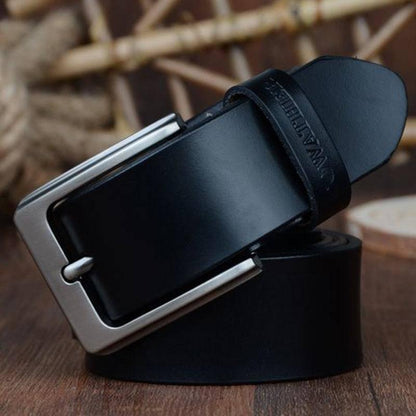 Elegante cinturón casual de cuero para hombre, modelo Goga moderno