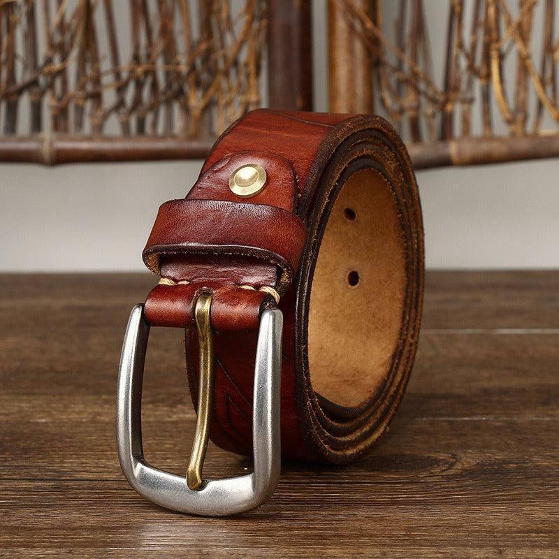 Cinturón de Cuero de Moda para Hombres, Modelo Neha