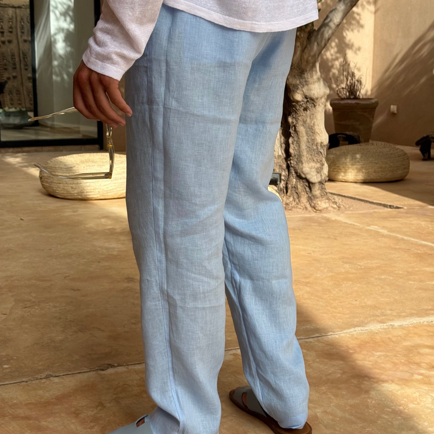 Pantalones Capri de Lino