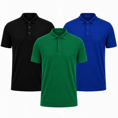 Conjunto de Polo para Caballeros — Paquete de 3