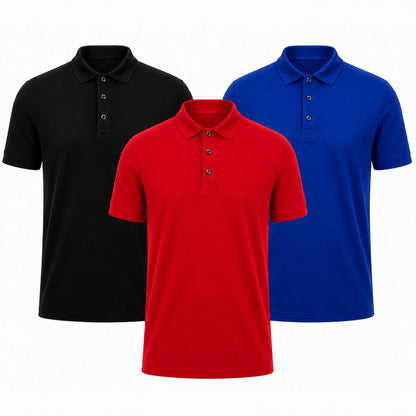Conjunto de Polo para Caballeros — Paquete de 3