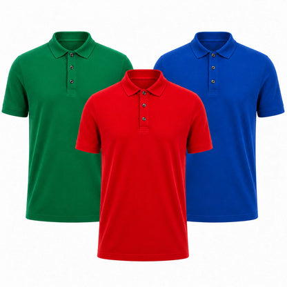 Conjunto de Polo para Caballeros — Paquete de 3