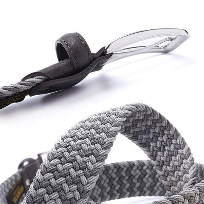 Cinturón Trenzado Elástico Vintage Para Hombre, Modelo Zviadi