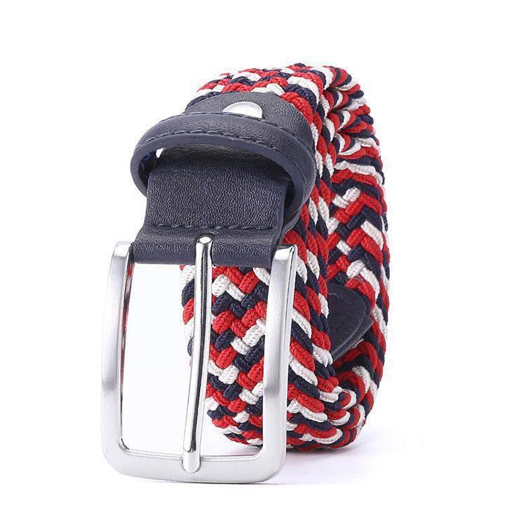 Cinturón Trenzado Elástico Vintage Para Hombre, Modelo Zviadi