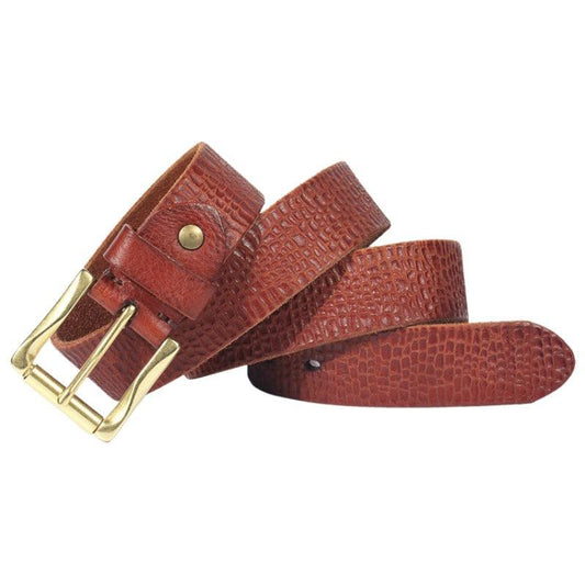 Cinturón de piel granulada de alta calidad para hombre, marca Sinaaq